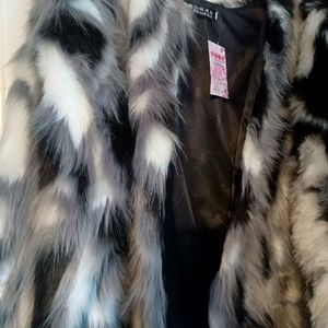 Luxury Black and White Faux Fur